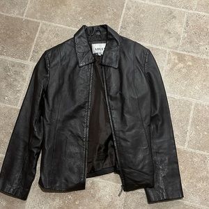 Brown leather jacket